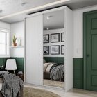 Guarda Roupa Solteiro Com Espelho 2 Portas Em Perfect Lugano