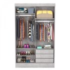 Guarda-roupa Solteiro Com Espelho 2 Portas Geórgia Plus  Jequ