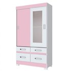 Guarda-roupa Solteiro Com Espelho 2 Portas Malu Espresso Móve