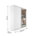 Guarda Roupa Solteiro Com Espelho 2 Portas Terrazo Mdf Bp Yes