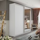 Guarda Roupa Solteiro Com Espelho 2 Portas Terrazo Mdf Bp Yes