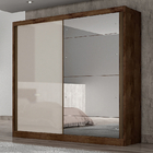 Guarda Roupa Solteiro Com Espelho 2 Portas Thor Novo Horizont