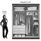 Guarda Roupa Solteiro Com Espelho 2 Portas Virtus Novo Horizo