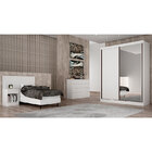 Guarda Roupa Solteiro Com Espelho 2 Portas Virtus Novo Horizo