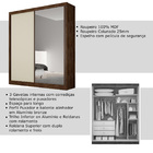 Guarda Roupa Solteiro Com Espelho 2 Portas Virtus Novo Horizo