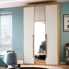 Guarda Roupa Solteiro Com Espelho 3 Portas 3 Gavetas Mdf Orig