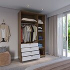 Guarda-roupa Solteiro Com Espelho 3 Portas 4 Gavetas 100% Mdf