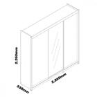 Guarda Roupa Solteiro Com Espelho 3 Portas 4 Gavetas Royale G