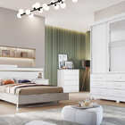 Guarda Roupa Solteiro Com Espelho 3 Portas 9 Gavetas - Buriti