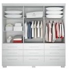 Guarda Roupa Solteiro Com Espelho 3 Portas 9 Gavetas - Buriti
