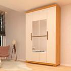 Guarda Roupa Solteiro Com Espelho 4 Portas 2 Gavetas 100% Mdf