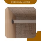 Guarda Roupa Solteiro Com Espelho 4 Portas 2 Gavetas 100% Mdf