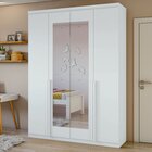 Guarda-roupa Solteiro Com Espelho 4 Portas 2 Gavetas Alonzo 1