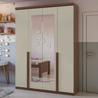 Guarda-roupa Solteiro Com Espelho 4 Portas 2 Gavetas Alonzo I