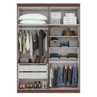 Guarda-roupa Solteiro Com Espelho 4 Portas 2 Gavetas Alonzo I