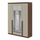 Guarda-roupa Solteiro Com Espelho 4 Portas 2 Gavetas Alonzo I