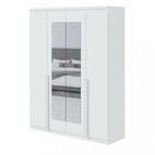 Guarda Roupa Solteiro Com Espelho 4 Portas 2 Gavetas Alonzo L