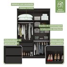 Guarda Roupa Solteiro Com Espelho 4 Portas 2 Gavetas Alonzo M