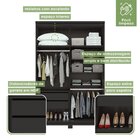 Guarda Roupa Solteiro Com Espelho 4 Portas 2 Gavetas Alonzo M