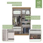 Guarda-roupa Solteiro Com Espelho 4 Portas 2 Gavetas Alonzo R