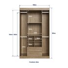 Guarda Roupa Solteiro Com Espelho 4 Portas 2 Gavetas Begônia