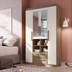 Guarda Roupa Solteiro Com Espelho 4 Portas 2 Gavetas Begônia