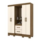 Guarda Roupa Solteiro Com Espelho 4 Portas 2 Gavetas Columbia