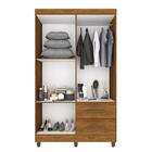 Guarda Roupa Solteiro Com Espelho 4 Portas 2 Gavetas Estrela