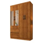 Guarda Roupa Solteiro Com Espelho 4 Portas 2 Gavetas Porto Sa