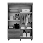 Guarda-roupa Solteiro Com Espelho 4 Portas 2 Gavetas Porto Sa