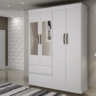 Guarda-roupa Solteiro Com Espelho 4 Portas 2 Gavetas Porto Sa