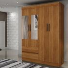 Guarda-roupa Solteiro Com Espelho 4 Portas 2 Gavetas Porto Sa