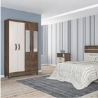 Guarda-roupa Solteiro Com Espelho 4 Portas 2 Gavetas Real Lig