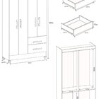 Guarda-roupa Solteiro Com Espelho 4 Portas 2 Gavetas Real Lig