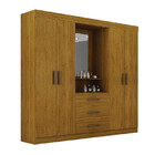 Guarda Roupa Solteiro Com Espelho 4 Portas 3 Gavetas - Belém-