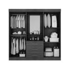 Guarda Roupa Solteiro Com Espelho 4 Portas 3 Gavetas - Belém-