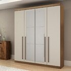 Guarda Roupa Solteiro Com Espelho 4 Portas 3 Gavetas Bremen N