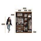 Guarda Roupa Solteiro Com Espelho 4 Portas 3 Gavetas Bremen N