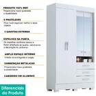 Guarda Roupa Solteiro Com Espelho 4 Portas 3 Gavetas Débora A