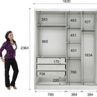 Guarda Roupa Solteiro Com Espelho 4 Portas 3 Gavetas - Modern