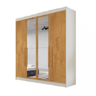 Guarda Roupa Solteiro Com Espelho 4 Portas 3 Gavetas - Nantes