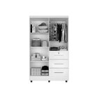 Guarda Roupa Solteiro Com Espelho 4 Portas 3 Gavetas Tokio Na