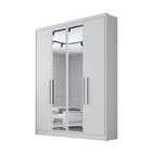 Guarda Roupa Solteiro Com Espelho 4 Portas 3 Gavetas Vigo Nov