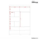 Guarda-roupa Solteiro Com Espelho 4 Portas 4 Gavetas Doble