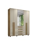 Guarda Roupa Solteiro Com Espelho 4 Portas 4 Gavetas Las Vega