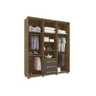Guarda Roupa Solteiro Com Espelho 4 Portas 4 Gavetas Las Vega