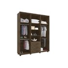 Guarda Roupa Solteiro Com Espelho 4 Portas 4 Gavetas Las Vega