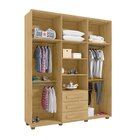 Guarda-roupa Solteiro Com Espelho 4 Portas 4 Gavetas Las Vega