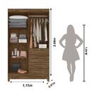 Guarda Roupa Solteiro Com Espelho 4 Portas 4 Gavetas Sobral M