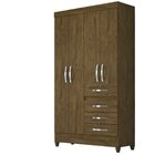 Guarda Roupa Solteiro Com Espelho 4 Portas 4 Gavetas Sobral M
